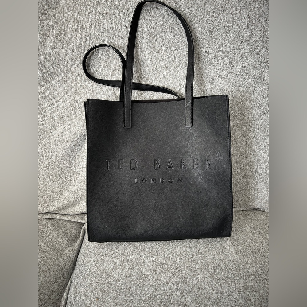 Ted Baker Black Embossed Logo Tote